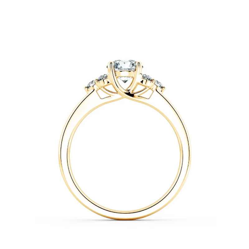 Nhẫn đính hôn Threestone with cluster NCH3102 5